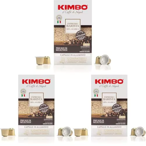 Kimbo Capsule Compatibili Nespresso Espresso Barista 100% Arabica Alluminio