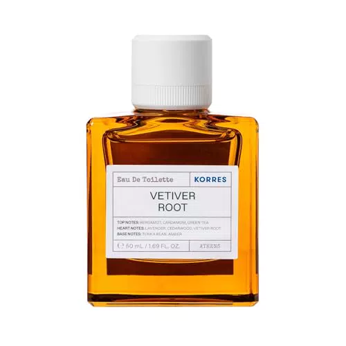 KORRES Vetiver Root Eau De Toilette uomo vegana legnosa senza parabeni