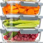 KUMD Contenitori in vetro con coperchio ermetico, senza BPA, microonde-safe