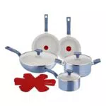 Lagostina Nettuno set padelle e pentole antiaderenti in alluminio riciclato