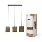 LEDVANCE Decor Cardboard Square lampada E27 sostenibile in cartone ondulato