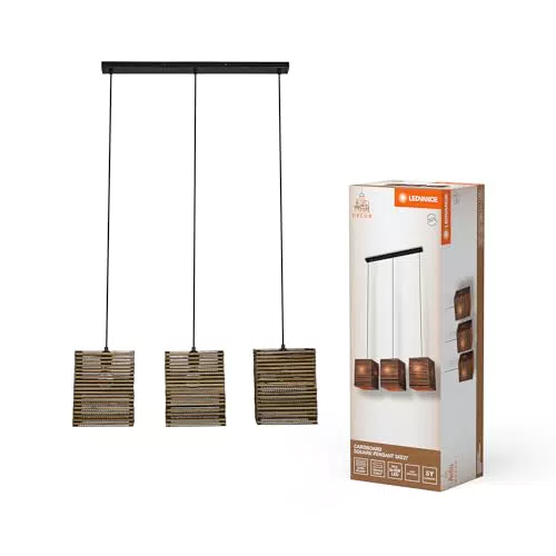 LEDVANCE Decor Cardboard Square lampada E27 sostenibile in cartone ondulato