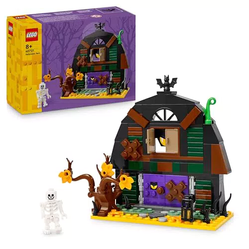 LEGO 40721 Granaio di Halloween con Minifigure Scheletro e Accessori Spaventosi