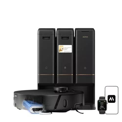 Mova Z50 Ultra Robot Aspirapolvere Lavapavimenti con Rullo e AI Rilevamento Sporco