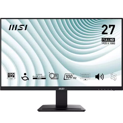 MSI PRO MP273A Monitor 27" FHD IPS 100Hz Eye-Friendly con HDMI e Altoparlanti