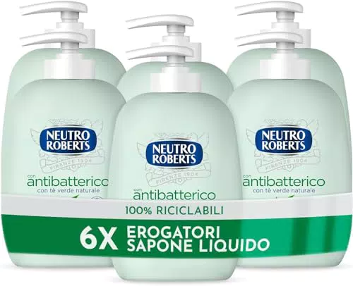 Neutro Roberts, Sapone Liquido Antibatterico, Pelle Sana e Protetta