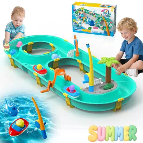 Neuytiky Tavolo da Gioco d’Acqua per Bambini con Sistema AquaPlay, Giocattolo Esterno