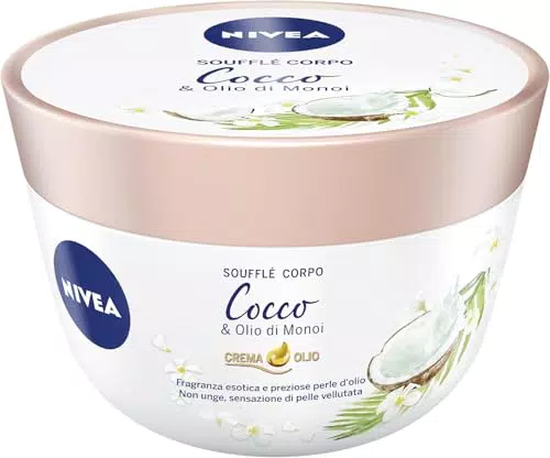 NIVEA Soufflé Corpo Cocco e Olio di Monoi Crema Idratante Texture Leggera