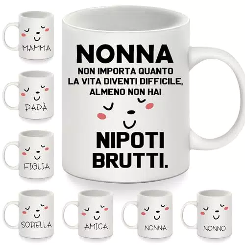Tazzina da caffè divertente per nonna – Idea regalo Festa della Mamma e Natale