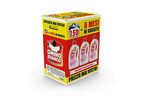Omino Bianco - Detersivo Lavatrice Liquido, 150 Lavaggi
