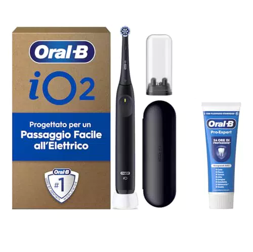 Oral-B iO 2 Spazzolino Elettrico Ricaricabile con Testina e Custodia Viaggio