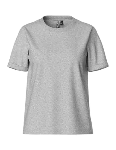 Pieces Pcria SS Fold Up Tee: T-Shirt Donna Elegante e Versatile