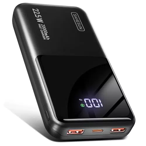 Power Bank 20000mAh con Ricarica Rapida USB C, Display LCD e 3 Uscite