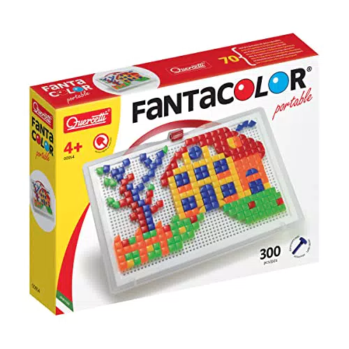 Quercetti Fanta Color 0954 Gioco Mosaico Portatile per Bambini