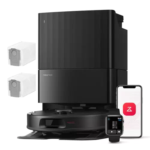 Roborock QV 35A Robot Aspirapolvere Antigroviglio con Autolavaggio e Stazione Integrata