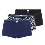 sloggi Donna Go Crush Short C3P, Blue - Dark Combination
