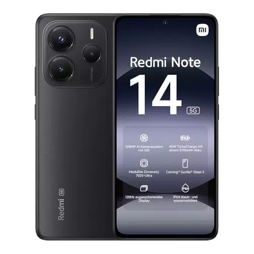 Xiaomi Redmi Note 14 5G, 8GB 256GB, Fotocamera 108MP, Display 120Hz Eye-Care