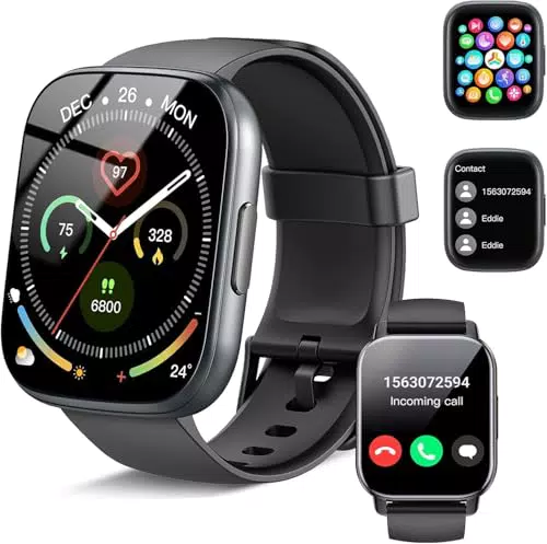 Smartwatch Bluetooth con Chiamate, Display 1.95", Cardiofrequenzimetro IP68 Fitness