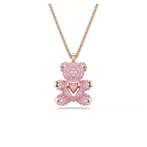 Swarovski Pendente Teddy Orso in Oro Rosa – Gioiello Elegante e Raffinato