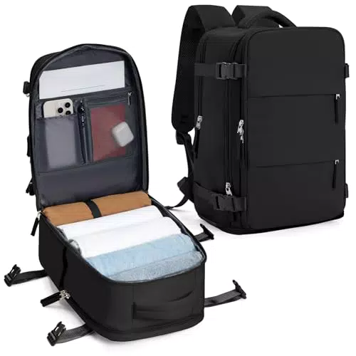SZLX Zaino Ryanair 40x20x25 Donna Zaino da Viaggio Bagaglio a Mano 20L Uomo Borse da cabina Easyjet Travel Backpack Adatto a laptop da 14 Pollici con scomparto per scarpe per Lavoro e Scuola