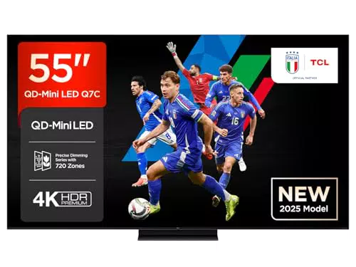 TCL 55Q7C Smart TV 4K QD Mini LED con Dolby Vision IQ e Atmos, Google TV
