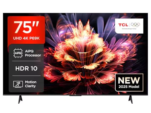 TCL 75P69K Smart TV 75" 4K HDR Google TV, Dolby Audio, Alexa e Google Assistant