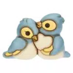THUN Coppia Cinciarelle con Cuore in Ceramica Collezione L'amore Vola
