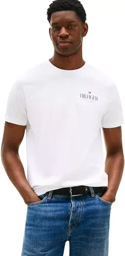 Tommy Hilfiger T-Shirt Uomo a Maniche Corte Stack Tee Regular Fit