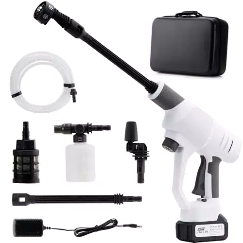 Trisruvian Idropulitrice Portatile a Batteria 21V Alta Pressione Senza Fili