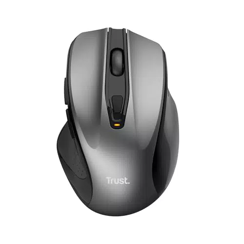 Trust Nito Mouse Wireless Ergonomico con 6 Pulsanti e DPI Regolabili USB