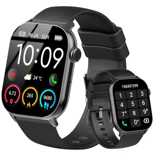 Uaue Smartwatch 2025 con Chiamate, Cardiofrequenzimetro, Fitness Tracker IP68