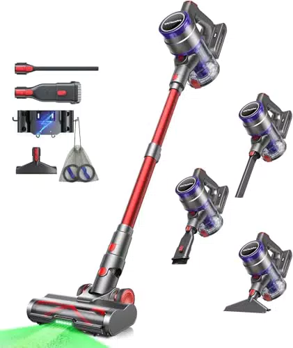 VACTechPro 48000Pa 550W Aspirapolvere Senza Fili Potente con Filtraggio Avanzato