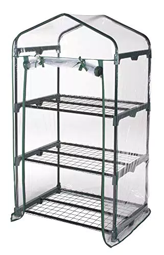 VERDELOOK Serra a 3 Ripiani con Telo Trasparente per Giardino e Balcone