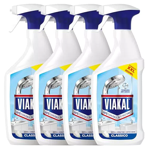 Viakal Spray Anticalcare, Confezione da 2 x 720ml, Regolare