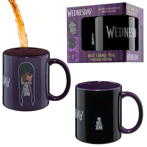 Wednesday Tazza Termoreattiva Mercoledì Addams Ufficiale Idea Regalo