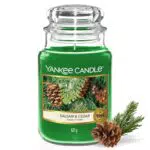 Yankee Candle Candela Profumata in Giara Grande Balsamo e Cedro, Lunga Durata