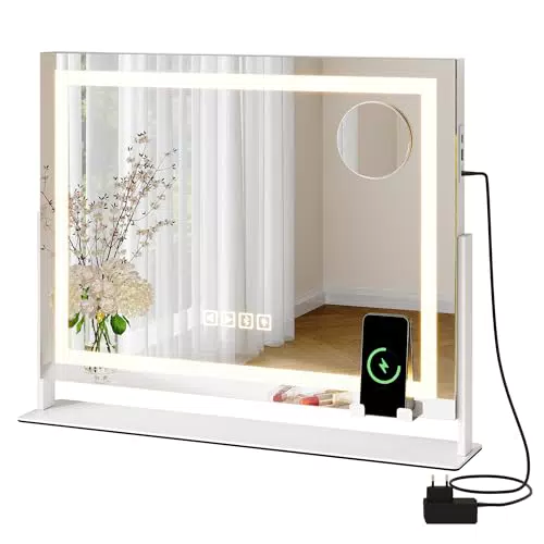 YITAHOME Specchio cosmetico Hollywood Bluetooth con LED dimmerabile e USB
