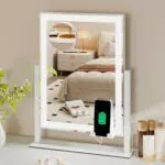 YITAHOME Specchio cosmetico con luci LED, controllo touch e porta USB