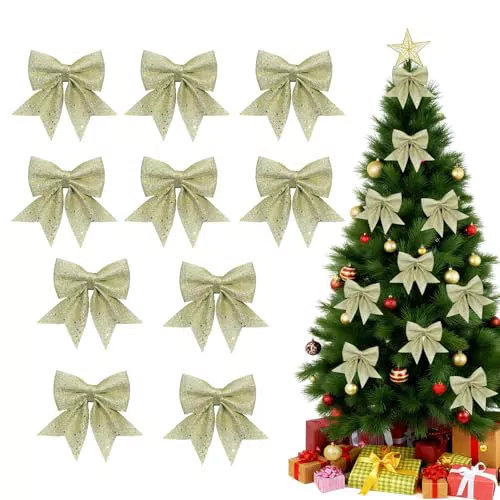10 Pezzo Fiocchi Per Albero Di Natale Decorazioni Set