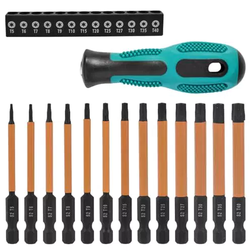 Set Cacciaviti Torx Magnetici con Impugnatura Antiscivolo in Acciaio S2
