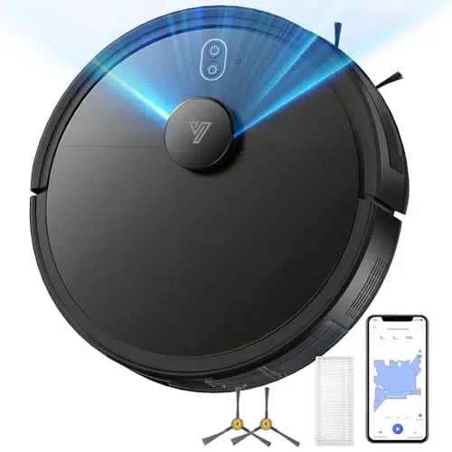 Robot aspirapolvere lavapavimenti 2025 con mappatura Lidar, 4000Pa, Alexa e WiFi