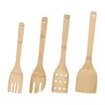 Set Mestoli e Utensili Cucina in Legno Naturale Antiaderenti Resistenti al Calore