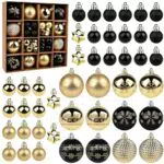 Ambesty Palline di Natale in Plastica Infrangibile, Decorazioni Natalizie Albero