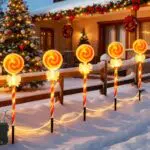 Luci natalizie solari impermeabili per esterno, decorazioni terrazze e giardini