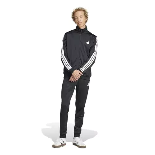Adidas Tuta da Allenamento Uomo Sportswear Basic 3 Stripes Tricot