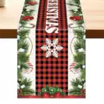 Aitsit Runner Natalizio Idrorepellente per Tavolo Decorazione Moderna Natale