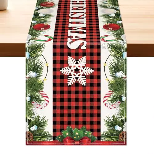 Aitsit Runner Natalizio Idrorepellente per Tavolo Decorazione Moderna Natale