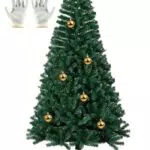 Albero di Natale realistico con base in metallo, facile montaggio per casa e ufficio