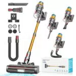 Aspirapolvere Senza Fili 48KPa/550W/70 Min, 2.0L, Scopa Elettrica Senza Fili Potente con OLED Touch Intelligente