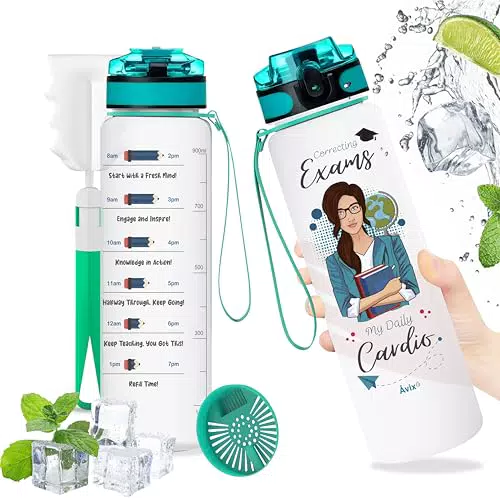 Åvix Bottiglia d’Acqua Senza BPA con Filtro Frutta - Idea Regalo Insegnante